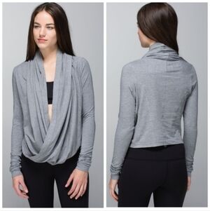 Lululemon Iconic Wrap Heathered Medium Grey Women's 6 Athleisure Athletic Wear